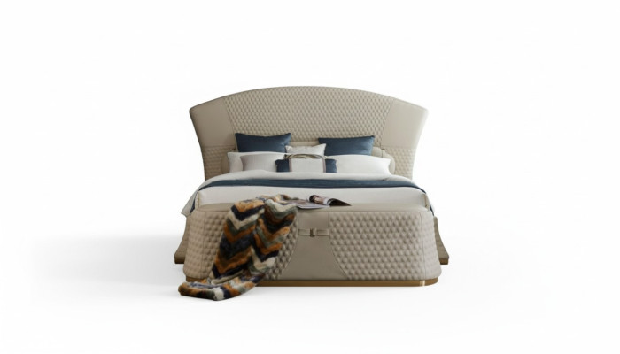 Bed lederen slaapkamer meubels Luxe Moderne Bedden 3-delige set Boxspring