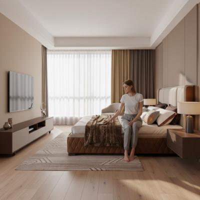 Ontwerp Lederen Bed Luxe Beklede Bedden Decor Dubbel Modern Huwelijk 180x200