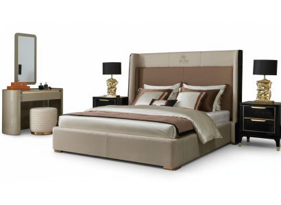 Bed slaapkamerset ontwerp meubels luxe bedden 2x nachtkastje 3-delige bedframe
