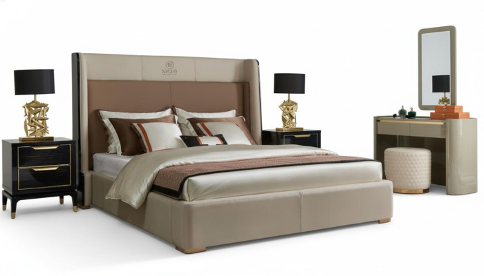 Luxe hotelbedden tweepersoonsbed houten modern bed 180x200 slaapkamer huwelijk