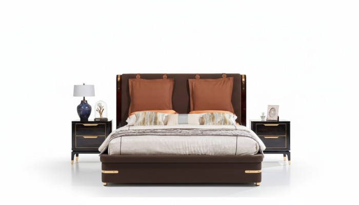 Luxe slaapkamermeubels 3-delige complete set Bed 2x nachtkastjes Modern
