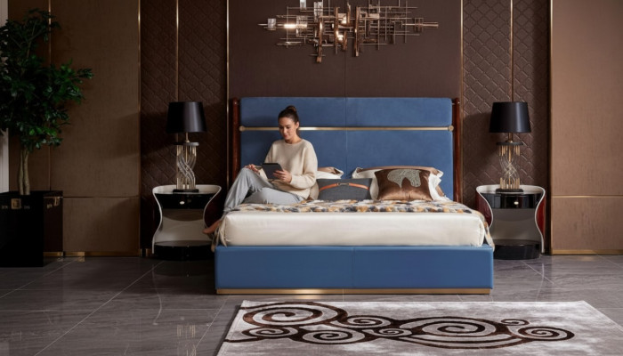 Designbed 2x nachtkastje 3-delig slaapkamerset luxe complete set