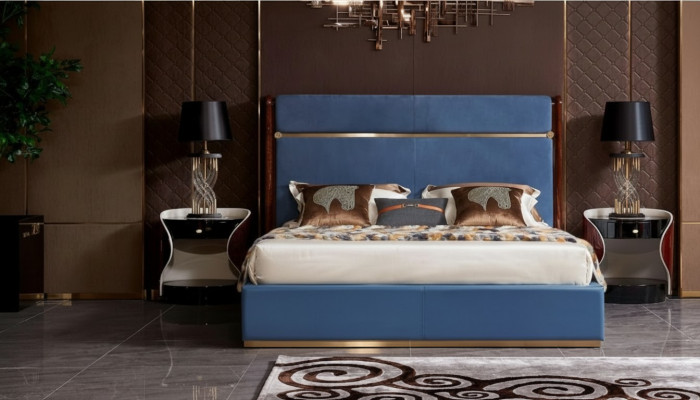Designbed 2x nachtkastje 3-delig slaapkamerset luxe complete set