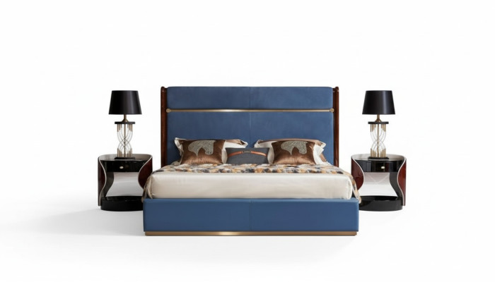 Designbed 2x nachtkastje 3-delig slaapkamerset luxe complete set