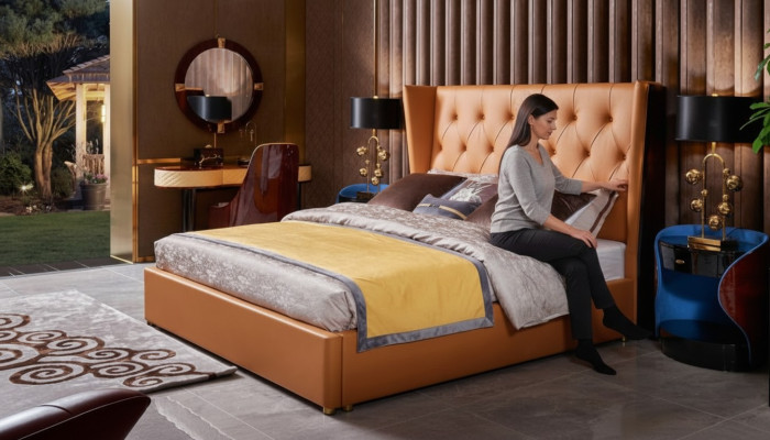 Klassiek bedframe slaapkamer meubeldesign bedden 3-dlg. set garnituur