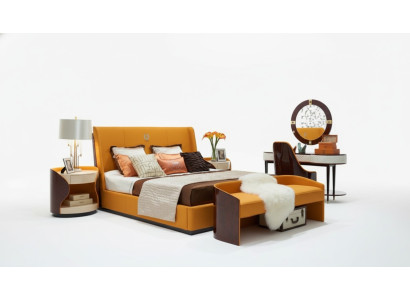 Slaapkamer 7-delige set Luxe meubelen Bed Kruk Spiegel Nachtkastje Bedframes.