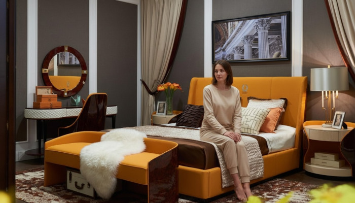 Luxe slaapkamer meubels Bed 2x Nachtkastje Set Bedden Hotelmeubilair 3-dlg. Wonen