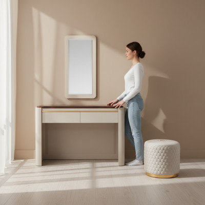 Kaptafel Kruk Console Make-uptafels Tafel Spiegel Consoles