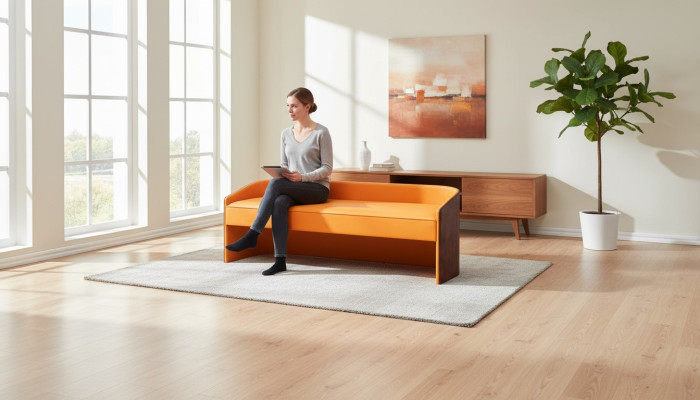 Zitkussen Bankkussen Zitkussen Ottomaanse Bank Leer Hout Stijl Designer Voetenbank