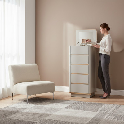 Kommode Decoratief dressoir ladenkast dressoirs 5 laden hoge kast