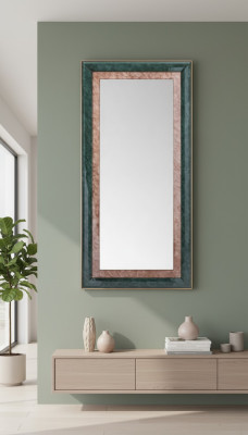 Moderne grote spiegel wandspiegel met echt houten frame hangspiegel luxe meubels.