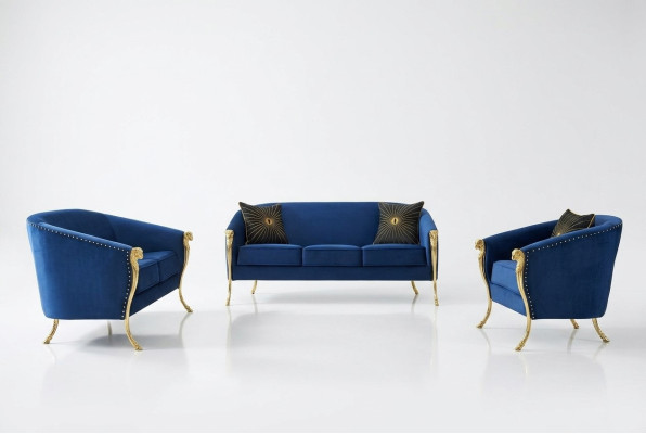 Ontwerp 3-zits Relaxbanken Club Lounge Bank Stoffen bekleding Stoffen Banken