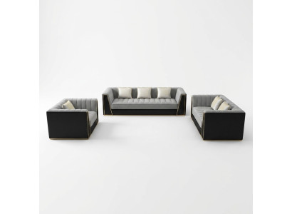Bankstel 3 2 1-zits set Designbank Bekleding Banken Bank Modern