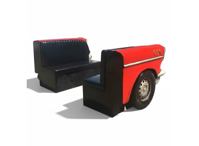 Dubbele Auto Bank Diner Bank Bank Auto Meubels VS Inrichting Decoratie Model Leder