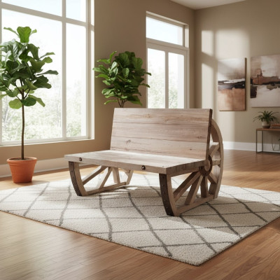 Tuinbank Hout Parkbank Massief Zitbank Tuin Tuinmeubelen 2-zits Banken Nieuw