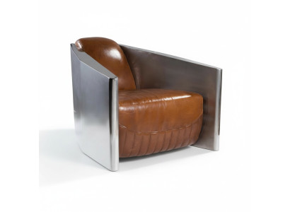 Vintage leren fauteuil bruin echt leer retro fauteuil design clubsfauteuil
