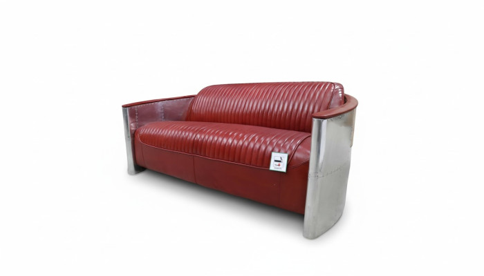 Leren sofa bank bekleding bank aluminium driezits vintage luxe meubels banken nieuw