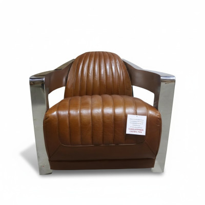 Fauteuil echt leer Design Vintage Design Fauteuil aviator meubels Leer