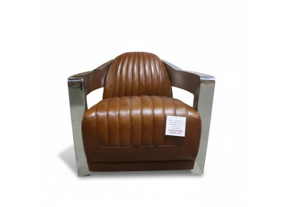 Fauteuil echt leer Design Vintage Design Fauteuil aviator meubels Leer