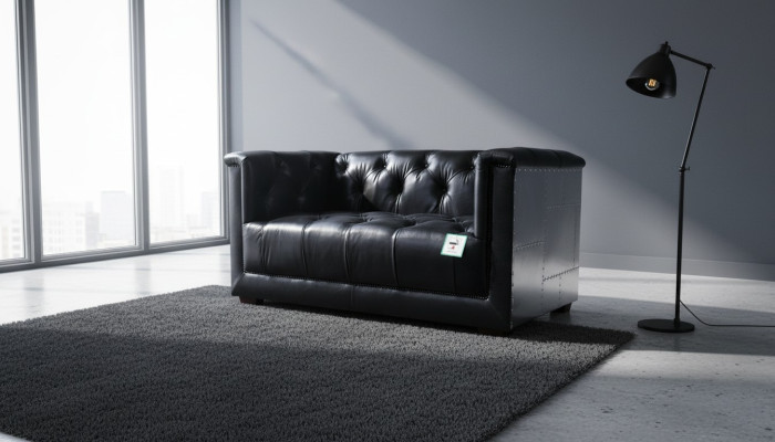 Echtlederen bank Tweezits vliegtuigstoel Aviator fauteuil Nieuwe leren stoel