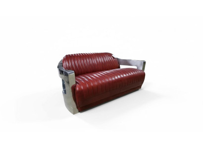 Sofa Vintage 2-zits leren bank Retro meubels Bank Bank Bekleding Tweezits Nieuw