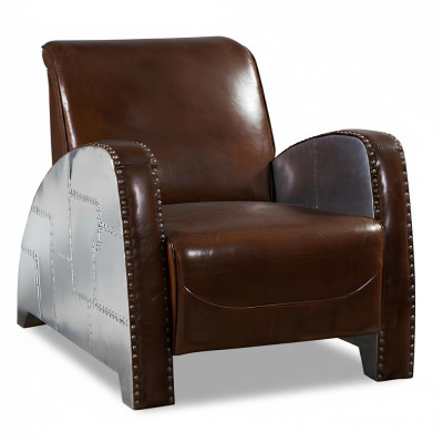 Cocktailstoel leer Vintage leren fauteuil Fauteuil Aviator Lounge Club meubels Bank Zithoek leren vintage-stoel Fauteuil Aviator Lounge Clubmeubilair Bank