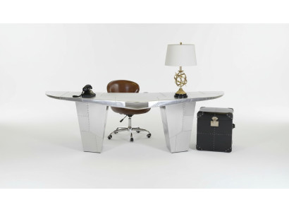 Bureau computer tafel kantoor aluminium tafels piloten werkkamer.