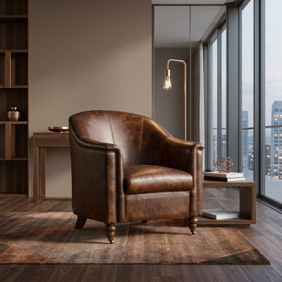 Clubsessel Vintage Leder Ledersessel Sessel Designsessel Echtleder Retro Sofa Zitsstoel Vintage Leer Lederen fauteuil Stoel Designstoel Echt leer Retro Bank