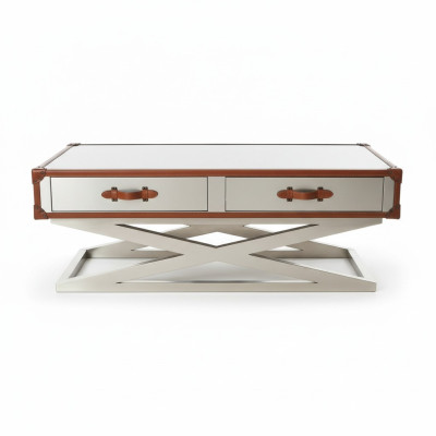 Vintage salontafel woonkamertafel tafels aluminium tafel koffietafel vliegtuig