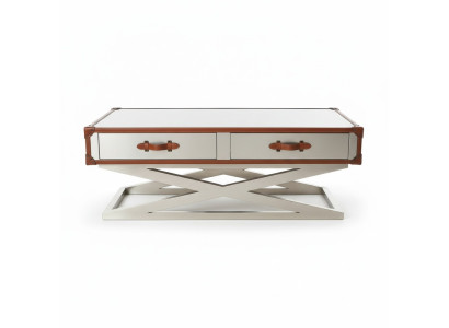 Vintage salontafel woonkamertafel tafels aluminium tafel koffietafel vliegtuig