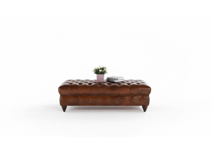 Vintage Chesterfield bankstel Beklede Bank Sofa Leer 3+1 zits Set 2-delig.