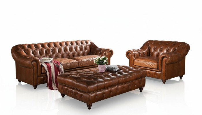 Voetenbank Club Lounge Chesterfield Poef Textiel Ontwerp Ottomaanse.