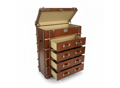 Kast ontwerp meubels loft vintage retro koffer leder luxe