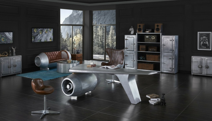 Vliegtuig vleugel bureau bureau tafel Aviator ontwerp luxe meubels