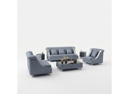 Leren bank bank woonlandschap set ontwerp modern 3-zitsbank nieuw