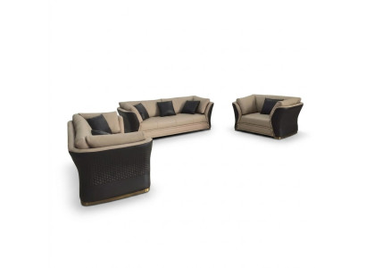 Fauteuil Design Bank Bank Bank Ontspannen Lounge Lederen TV Luxe Club Bekleding