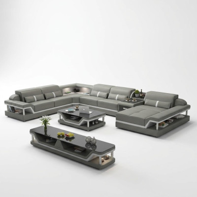 Woonlandschap U-vorm Hoekbank Salontafel Dressoir Design Woonlandschap 3-delig