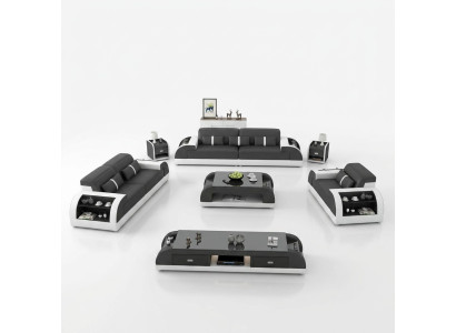Sofaset 3 2 1 zits set Bank Bekleding Bank Leer Relax Woonkamerset Nieuw