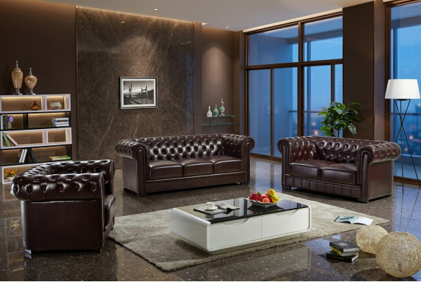 Bankstel 3-zits set bank stoffering bank leer relax woonkamerset