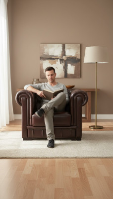 Chesterfield stoel tv bank 1-persoons bank lederen bank bekleding