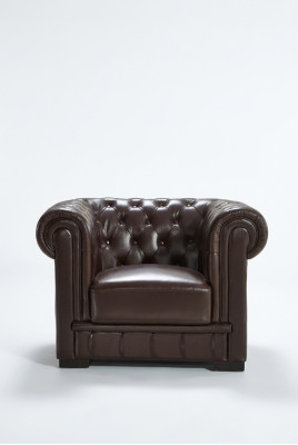 Chesterfield stoel tv bank 1-persoons bank lederen bank bekleding