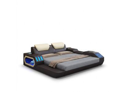 Luxus Design Bedframe Bed Leather Beds USB luxury Double Hotel Upholstered Bed