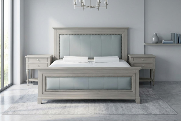Slaapkamer Bed Nachtkastjes 3-delige Set Design Luxe Bedden Hout Tweepersoonsbed Nieuw