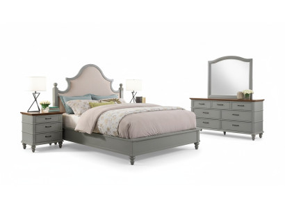 Slaapkamer set Bed 2x Nachtkastje Console Bedden Textiel Dubbel Hotel Bekleding