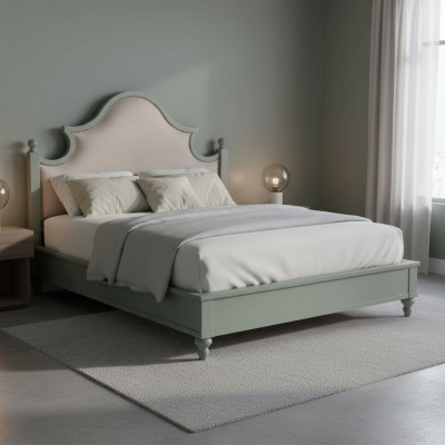 Luxe slaapkamerbed met gestoffeerd ontwerp 180x200cm dubbele hotellakens textiel nieuw