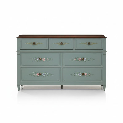 Ladenkast 150cm dressoir kast dressoir houten kast meubels laden massief hout