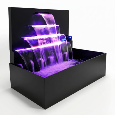Waterval Fontein Zwembad Installatie Roestvrij staal Waterelementen Zwembad Decoratie