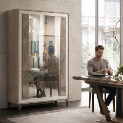 Dressoir Luxe Etalage Vitrine Glazen Kast Modern Stijl Italiaanse Meubels