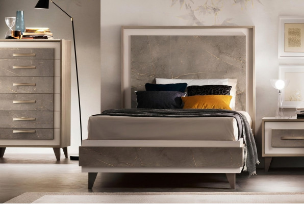 Bedden Bed Bed Gestoffeerd Hout Ontwerper Hotel Ontwerp arredoclassic 120 cm