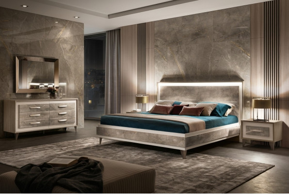 Slaapkamer Sets Bed 2x Nachtkastje Ladekast Spiegel arredoclassic 5-delige Set
